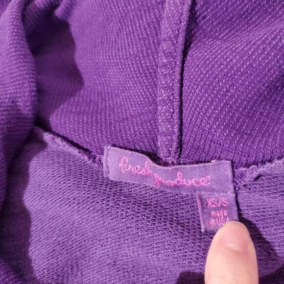 Fresh Produce Cowl Neck Purple Long Sleeve Knit Pullover Sweater Womens Size XS - Picture 7 of 9